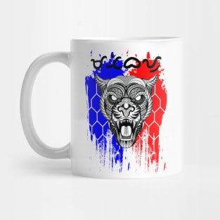 Tribal line Art Tiger / Baybayin word Matibay (Tough) Mug